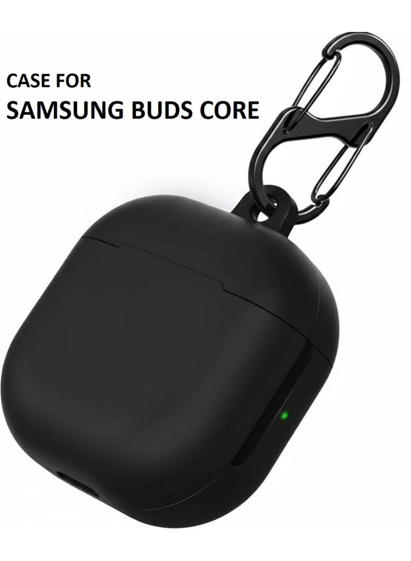 غطاء حماية سيليكون لسماعات سامسونج جالكسي بادز كور، سيليكون ناعم، خفيف الوزن مع حلقة تثبيت - Image 1